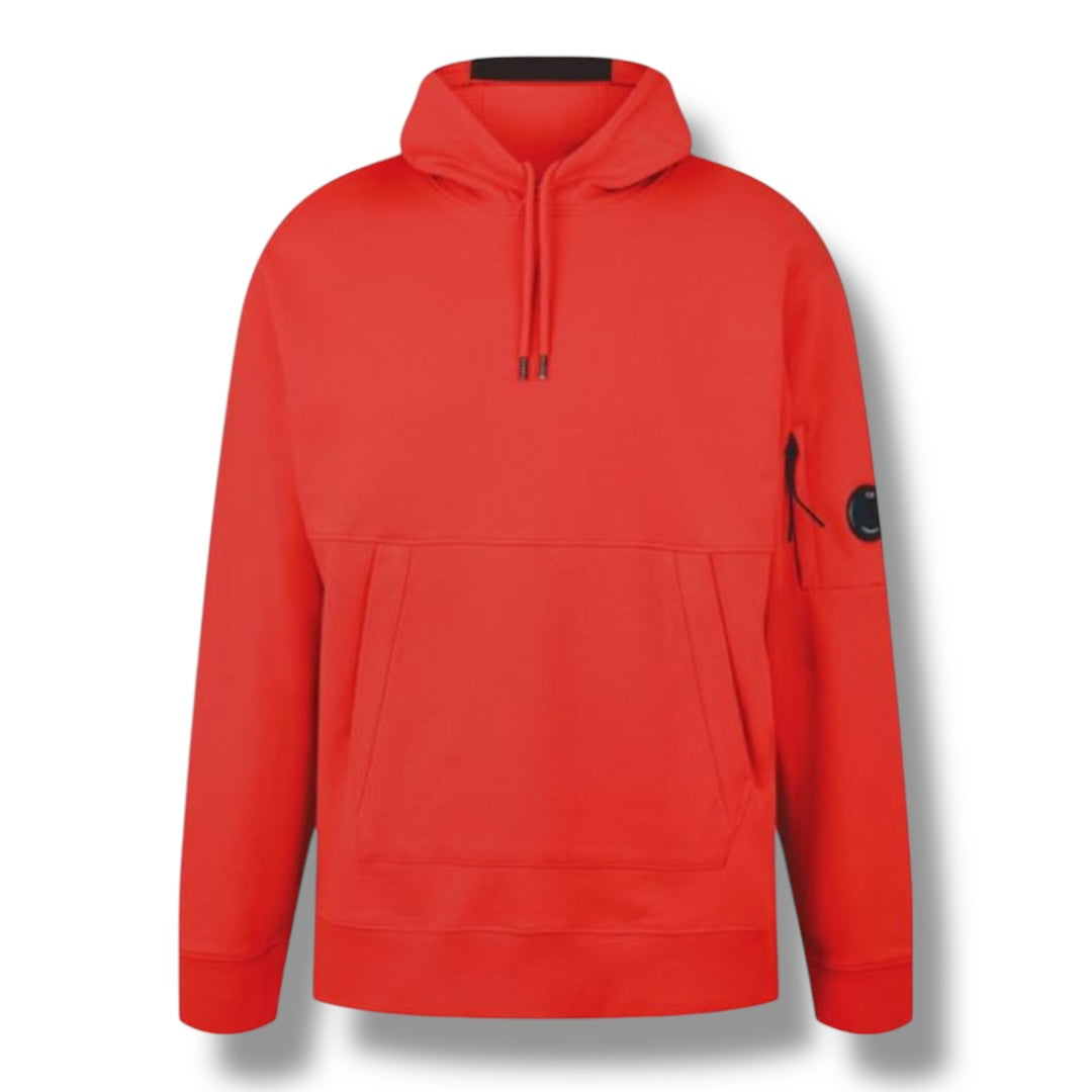 CP COMPANY LENS ARM OTTH HOODIE RED