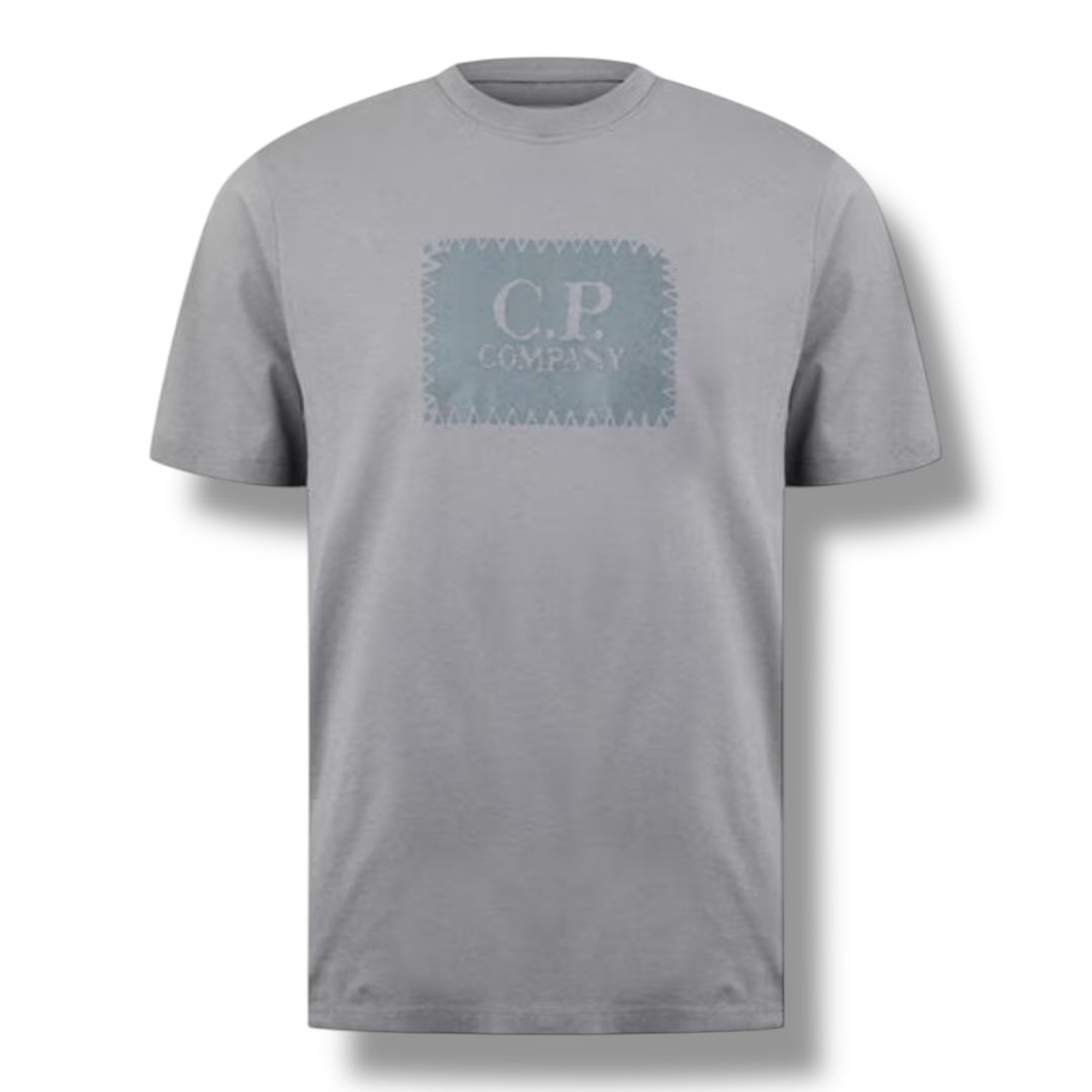 CP COMPANY STAMP LOGO T-SHIRT DUST GREY