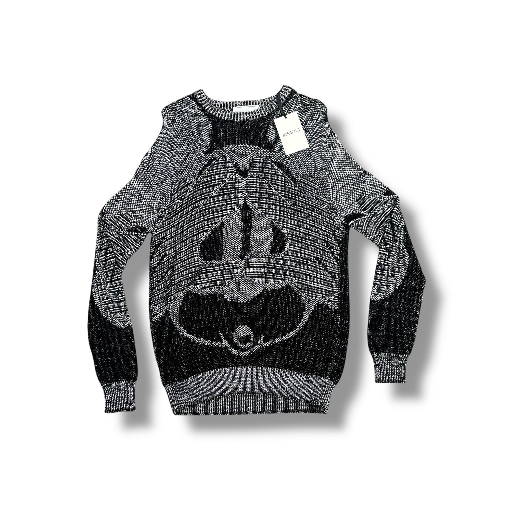 ICEBERG MICKEY PEEK A BOO SWEATER BLACK / GREY