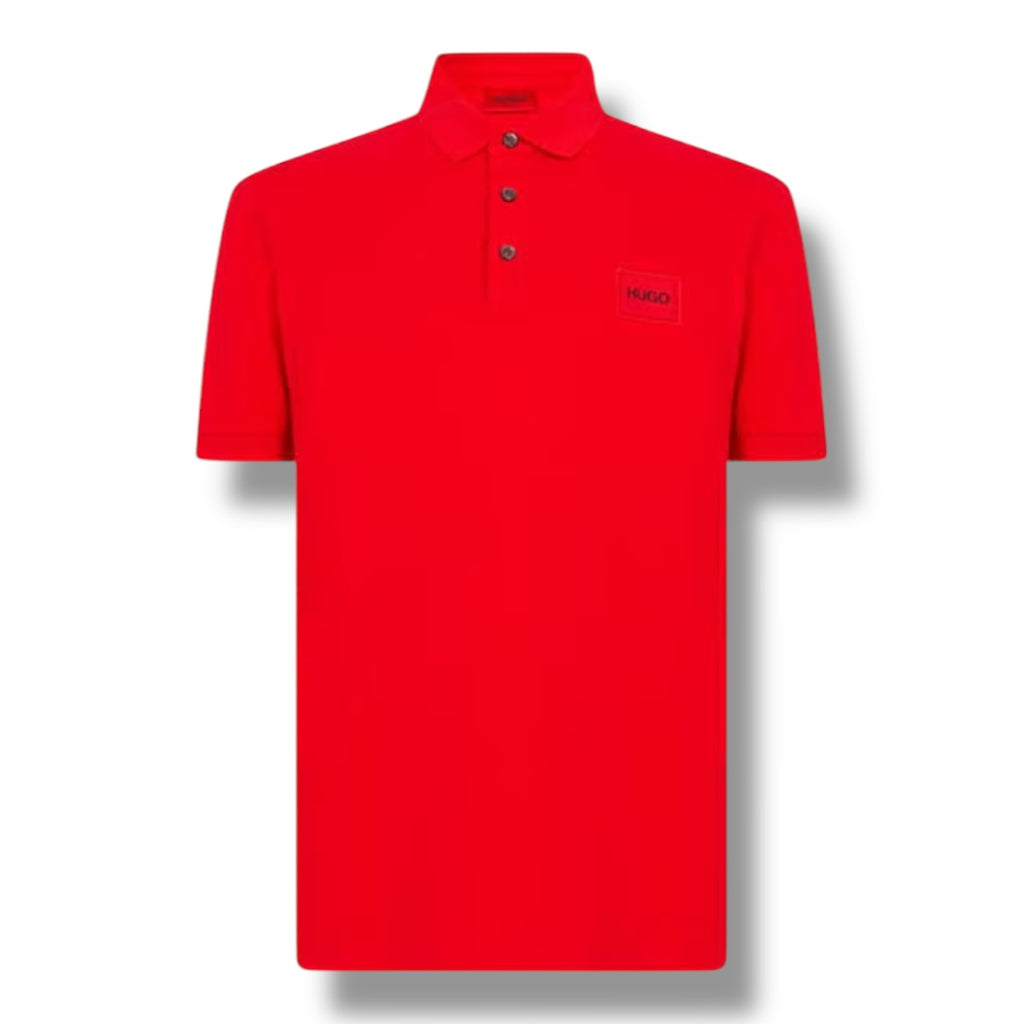 HUGO RED PATCH POLO SHIRT RED