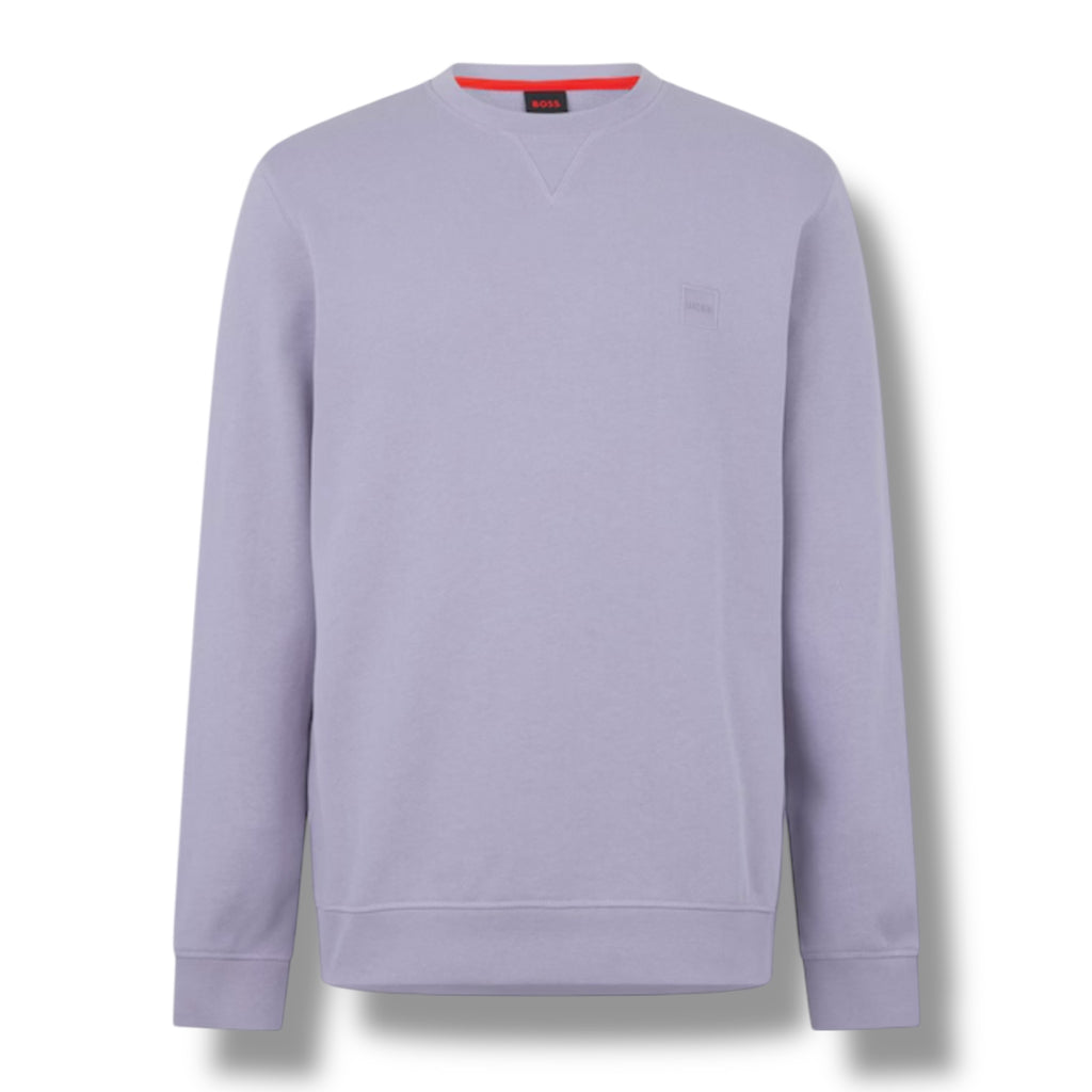 HUGO BOSS PATCH LOGO SWEATSHIRT PURPLE