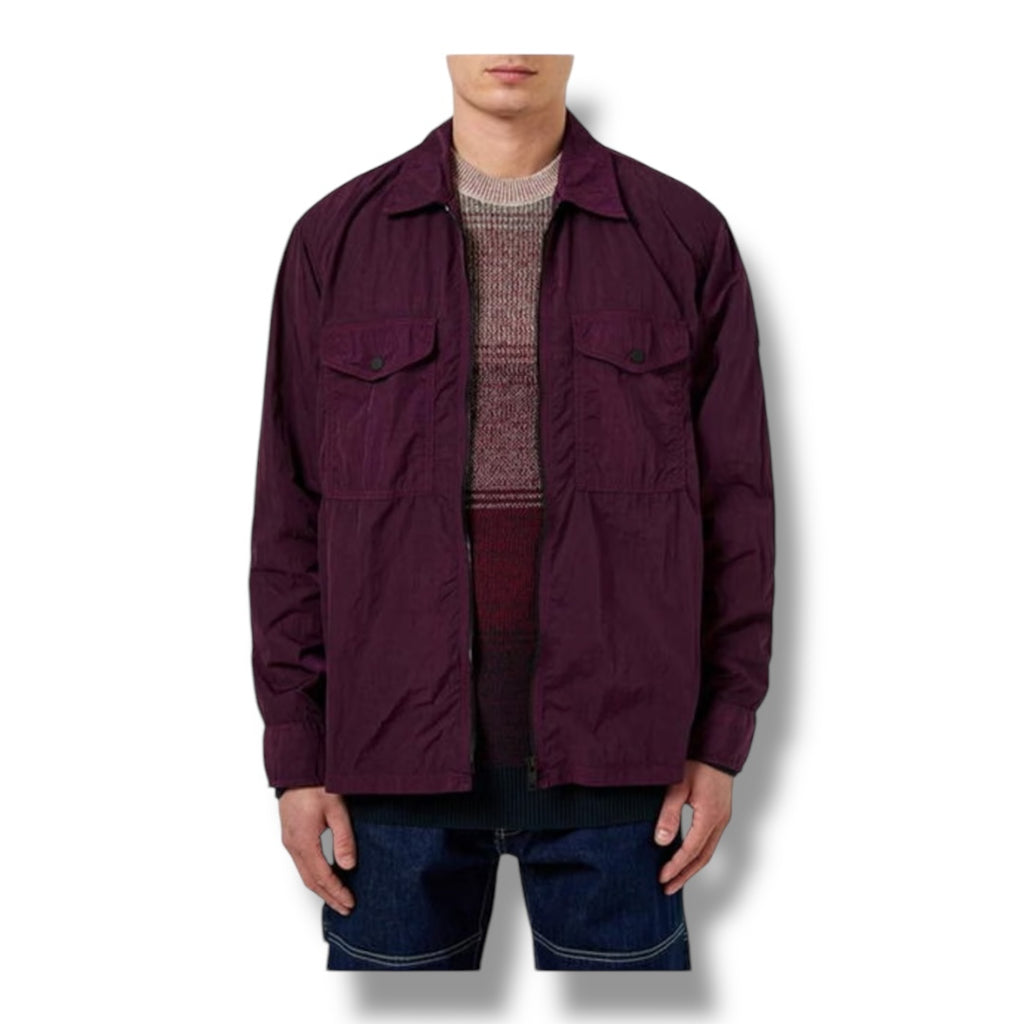 HUGO BOSS PATCH OVERSHIRT PURPLE