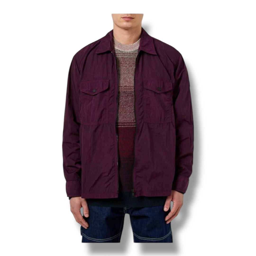 HUGO BOSS PATCH OVERSHIRT PURPLE