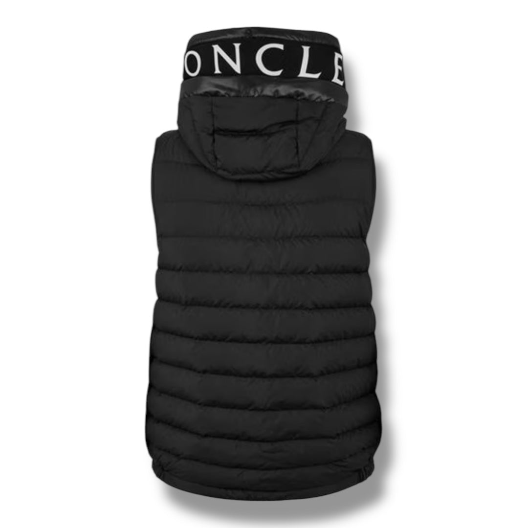 MONCLER BOURGET HOODED GILET BLACK