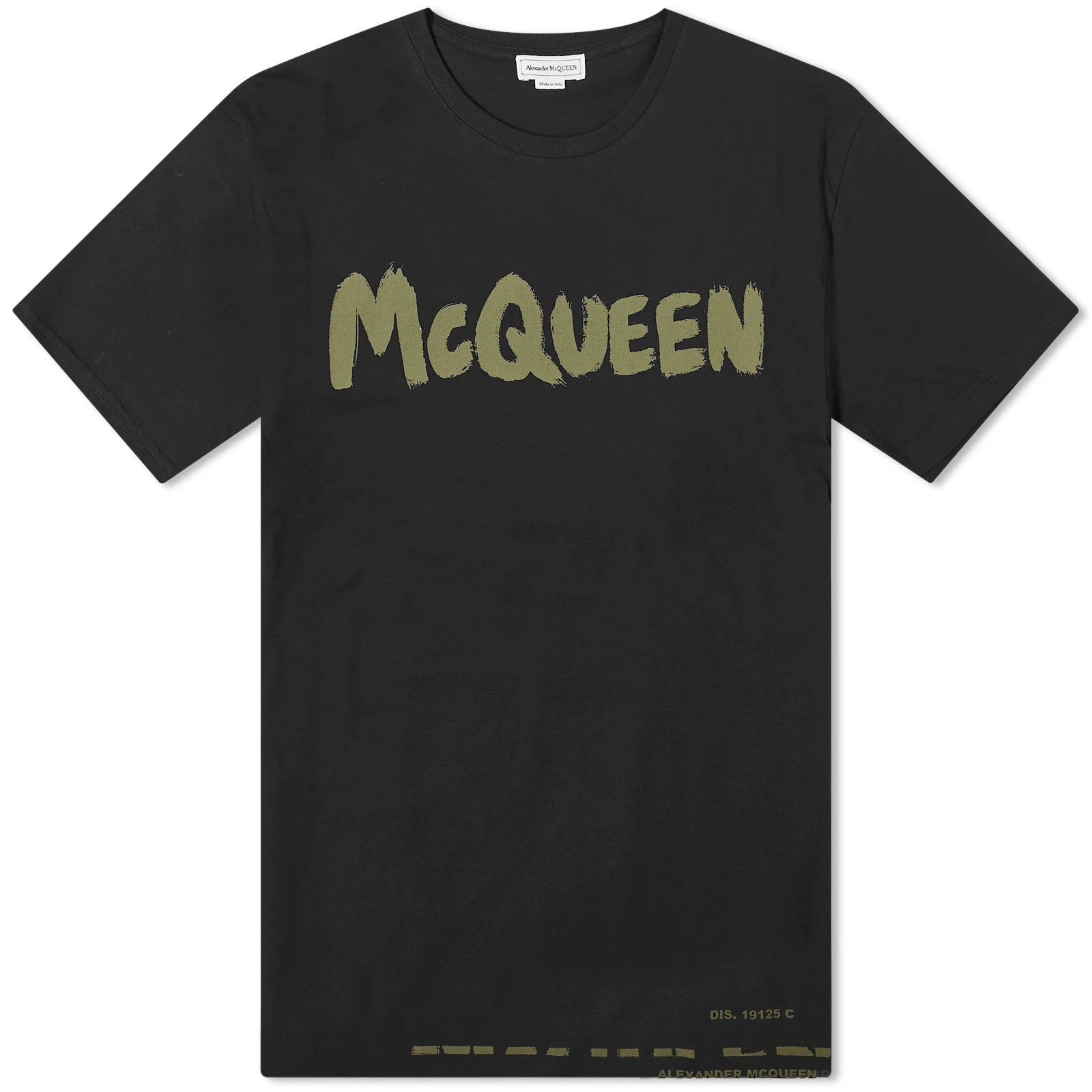 ALEXANDER MCQUEEN GRAFFITI T-SHIRT BLACK & KHAKI