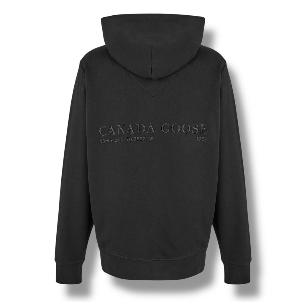 CANADA GOOSE BLACKOUT HURON HOODIE BLACK