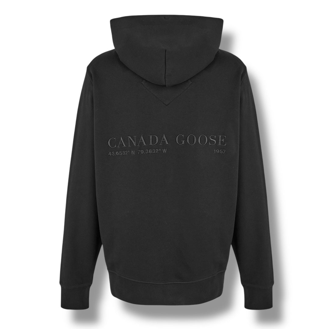 CANADA GOOSE BLACKOUT HURON HOODIE BLACK