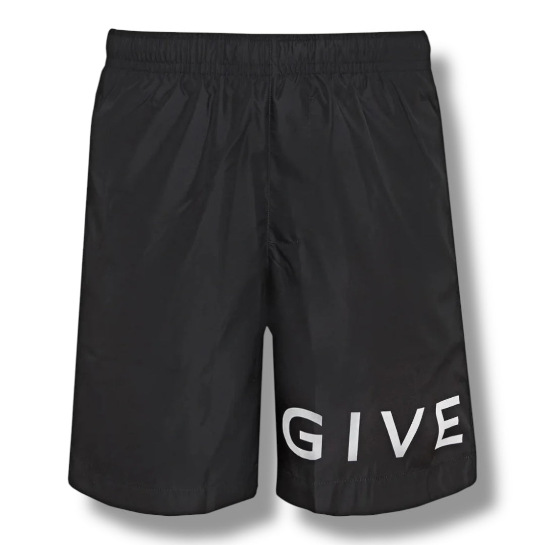 GIVENCHY LOGO SWIM SHORTS BLACK