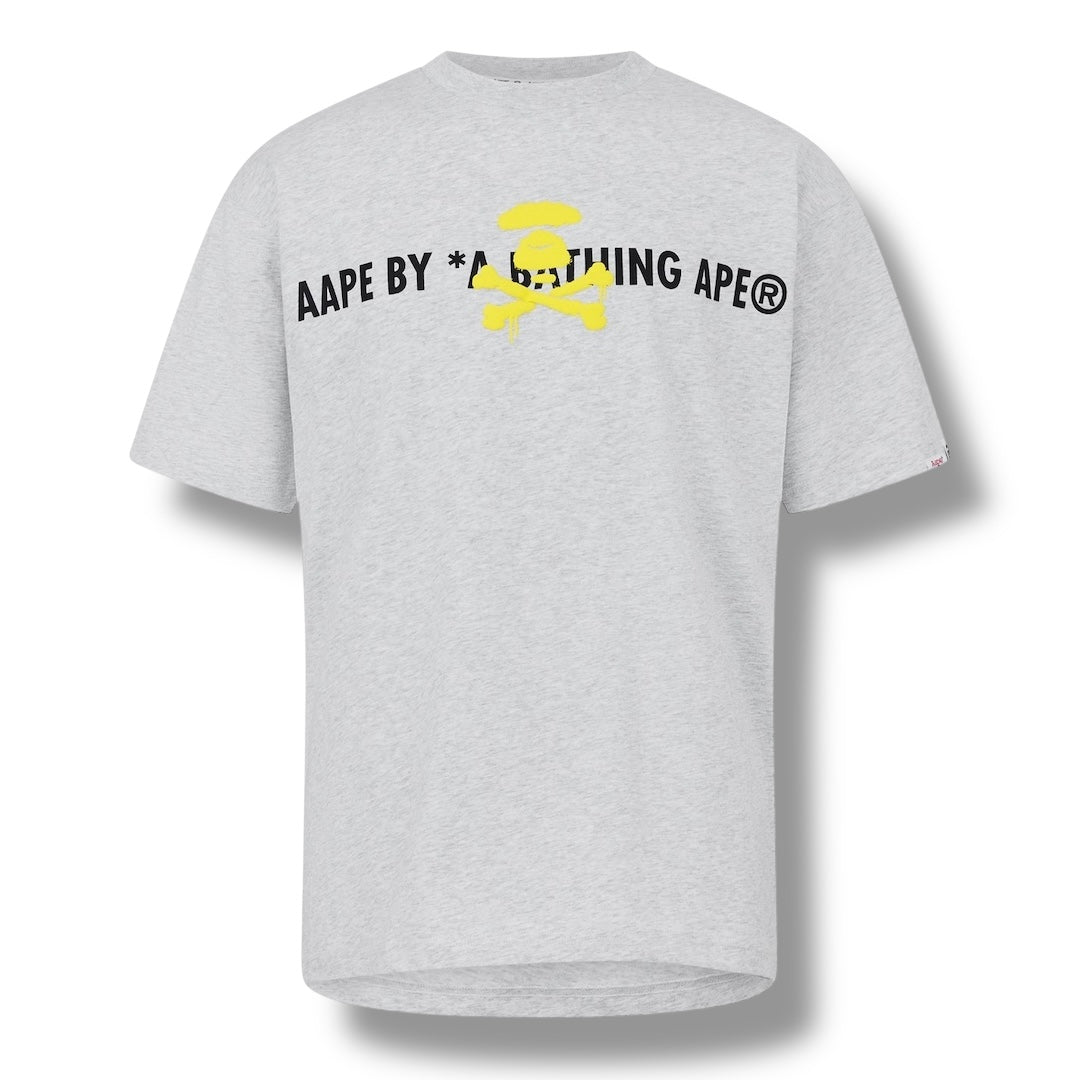A BATHING APE AAPE NEON PUFF T-SHIRT GREY