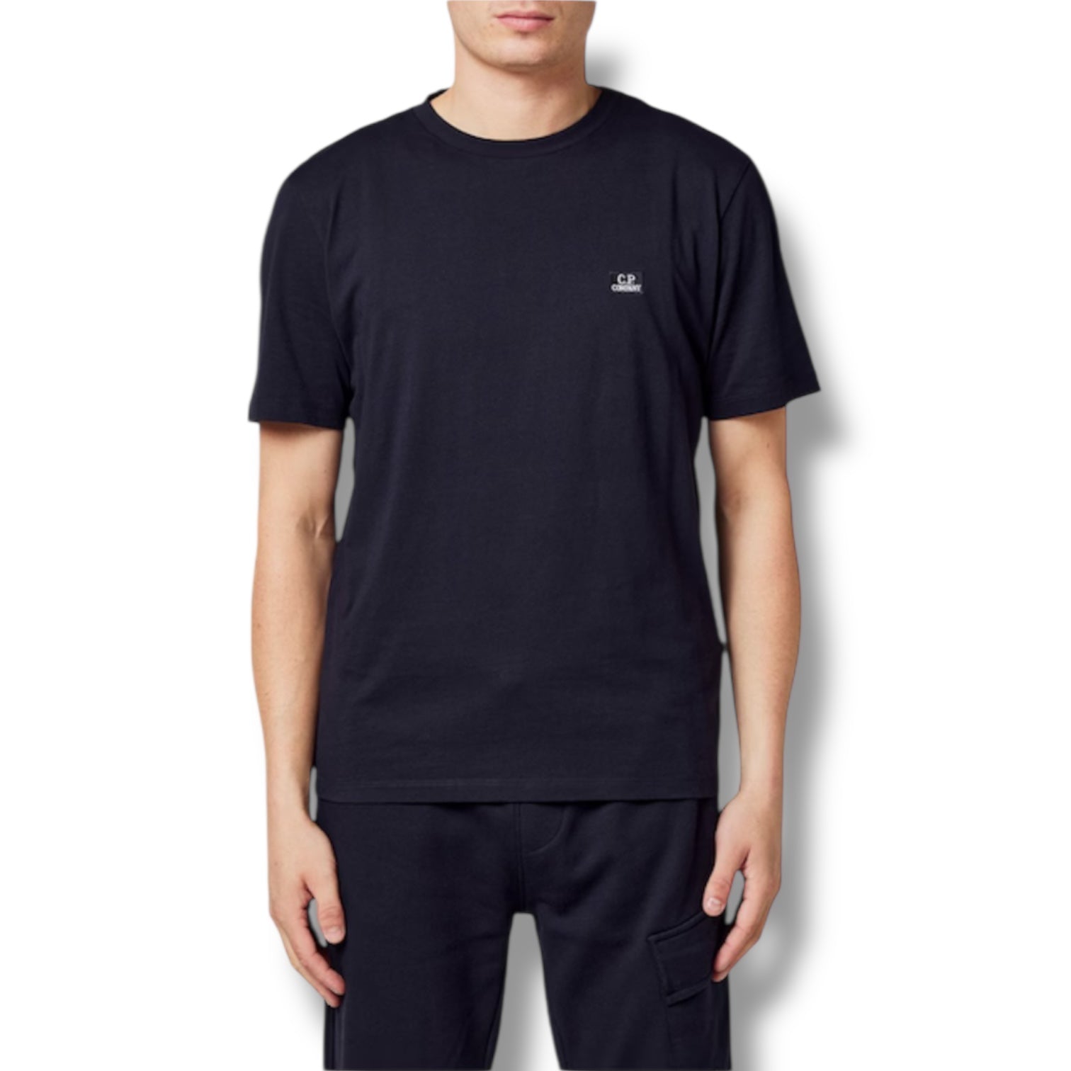 CP COMPANY SMALL LOGO T-SHIRT NAVY BLUE