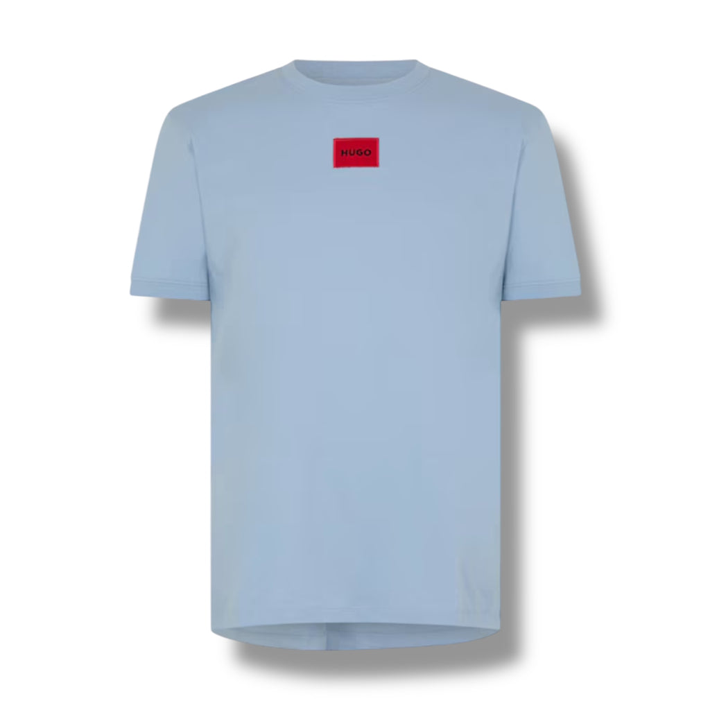 HUGO BOSS HUGO RED PATCH T-SHIRT & JERSEY SHORTS SET SKY BLUE