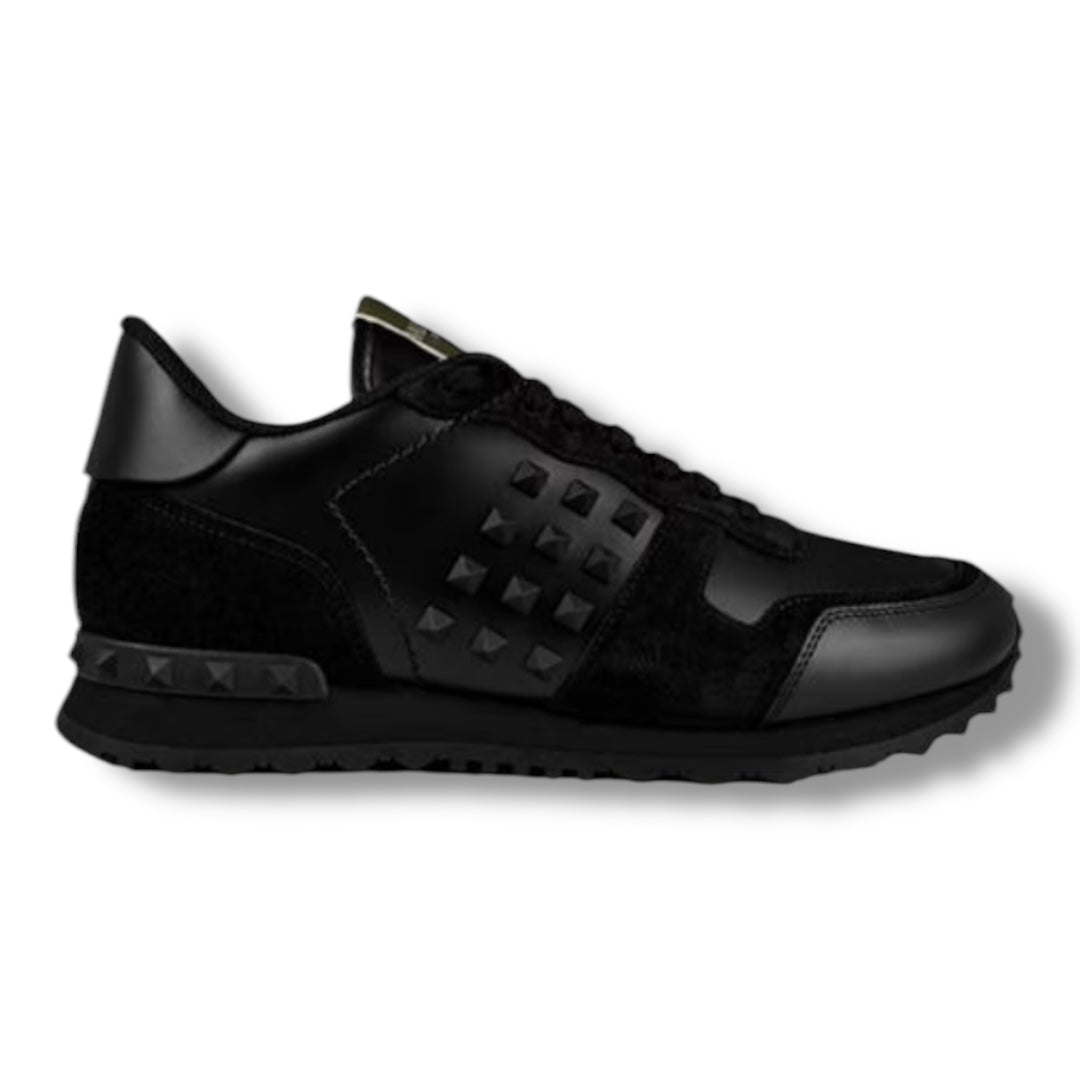 VALENTINO ROCKRUNNER STUD TRAINERS BLACK