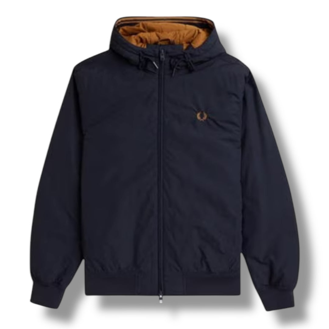 FRED PERRY HOODED BRENTHAM JACKET NAVY BLUE