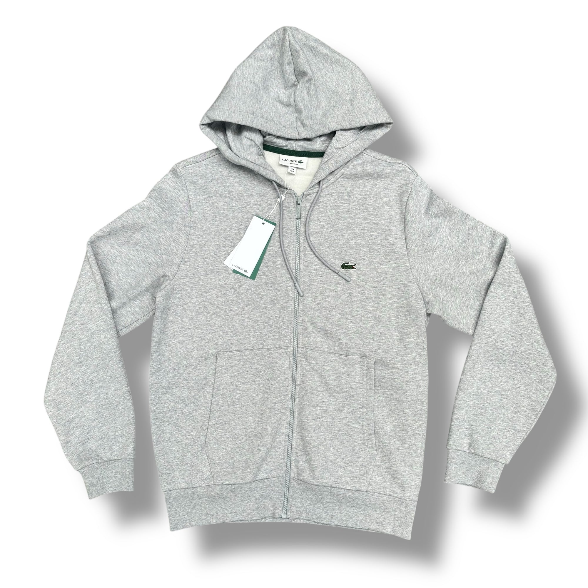 LACOSTE FULL ZIP HOODIE GREY