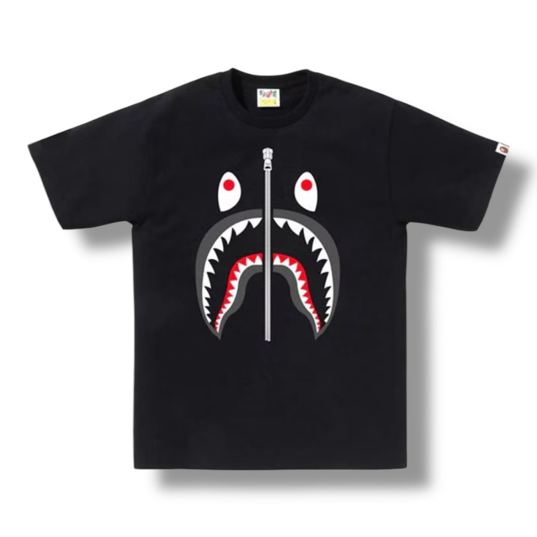 A BATHING APE SHARK T-SHIRT BLACK