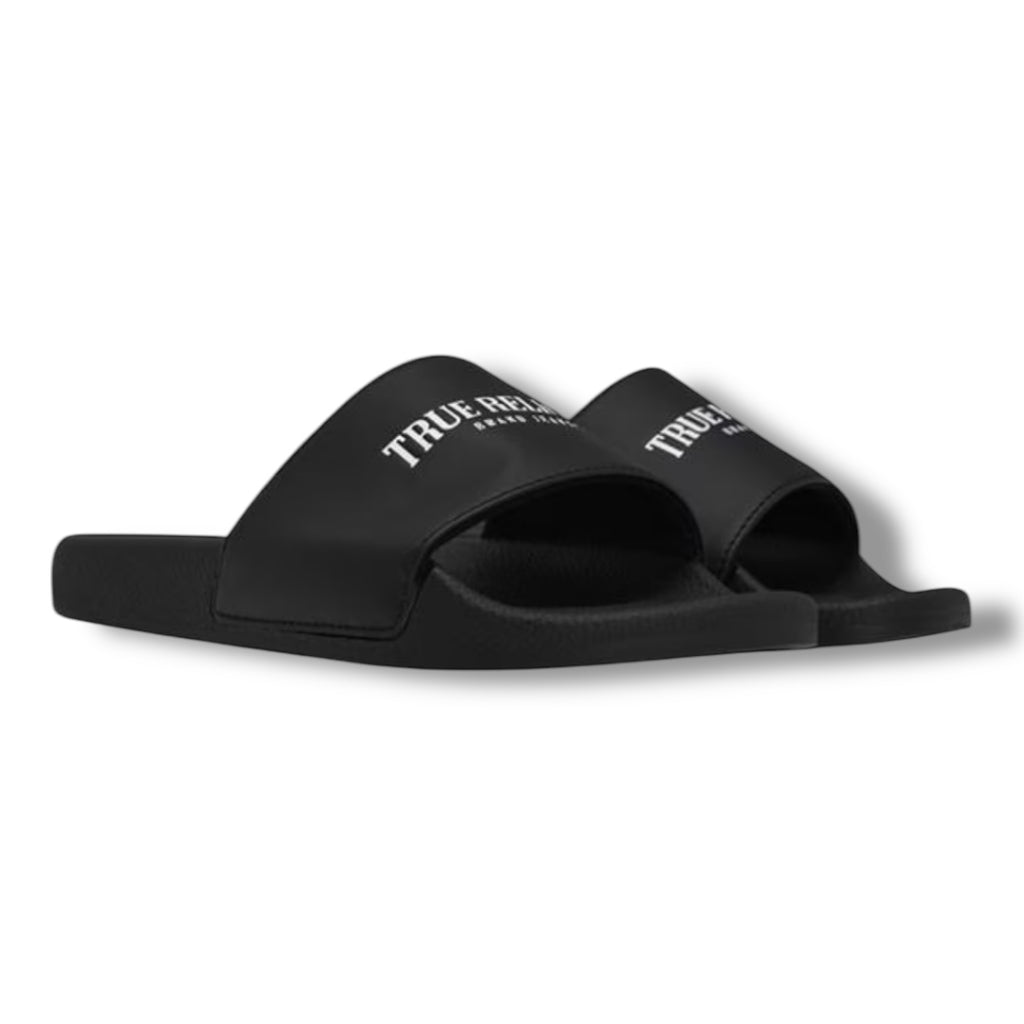 TRUE RELIGION POOL SLIDERS BLACK