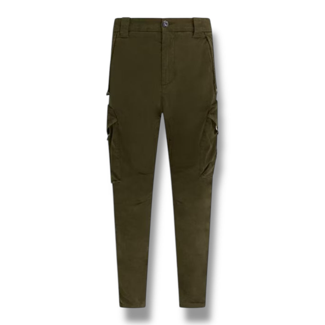 CP COMPANY ERGO LENS CARGO PANTS KHAKI GREEN