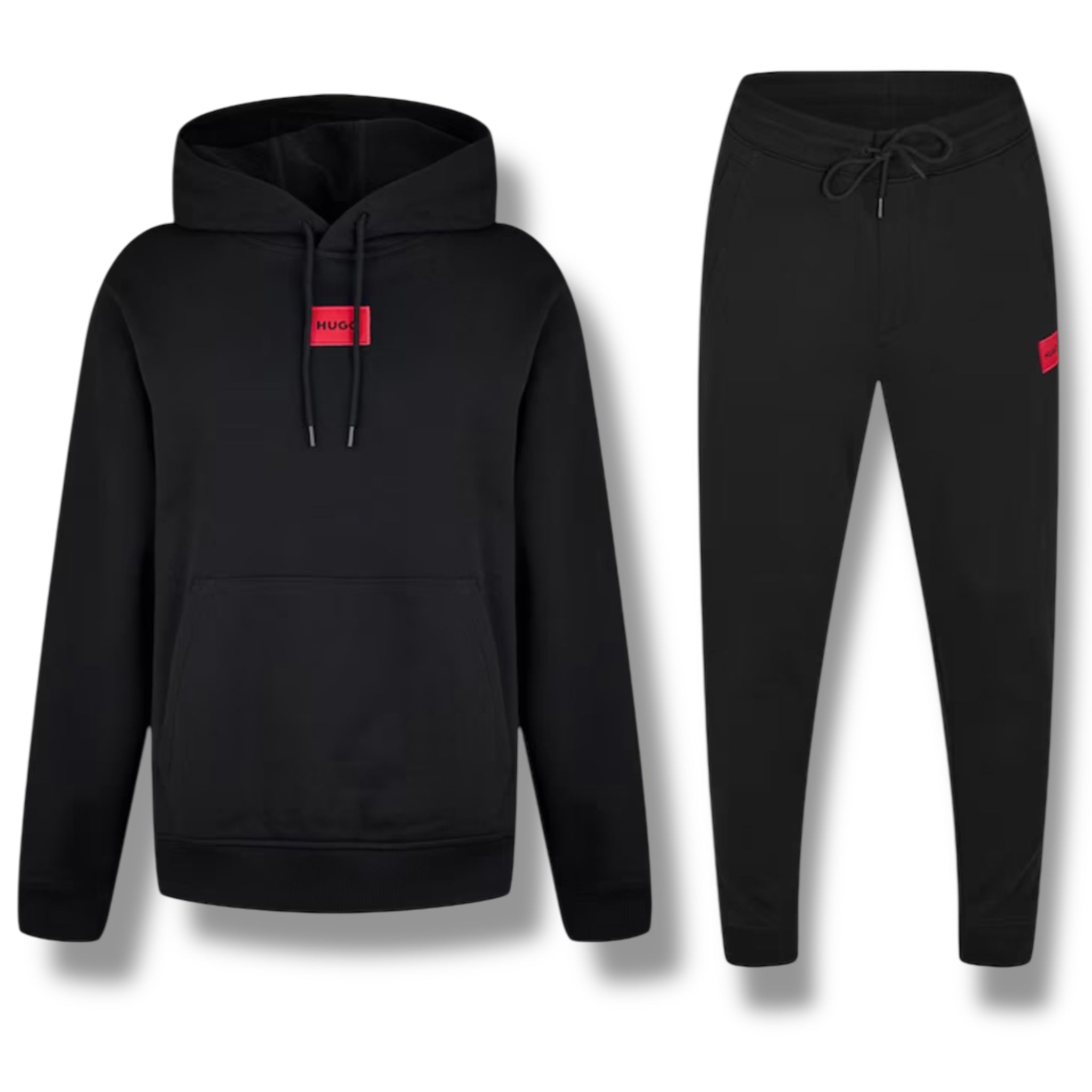 HUGO RED PATCH OTTH HOODIE FULL TRACKSUIT BLACK