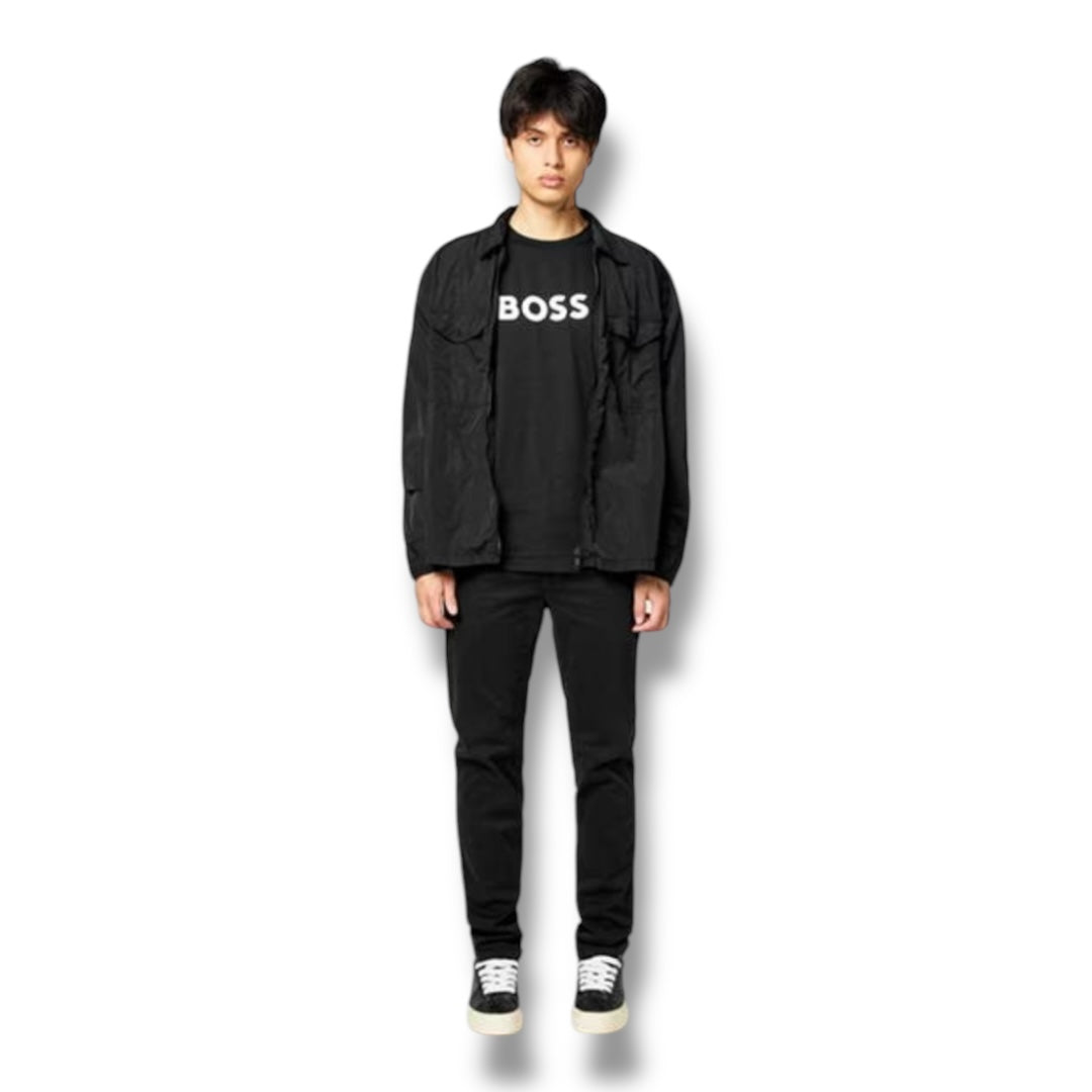 HUGO BOSS PATCH OVERSHIRT BLACK