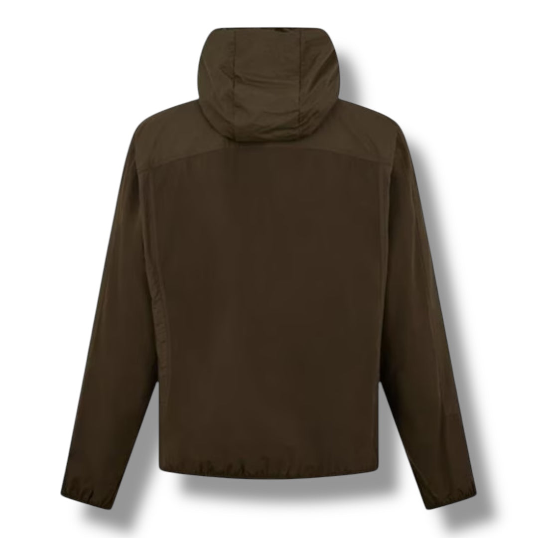 MONCLER KONA HOODED WINDBREAKER JACKET KHAKI GREEN