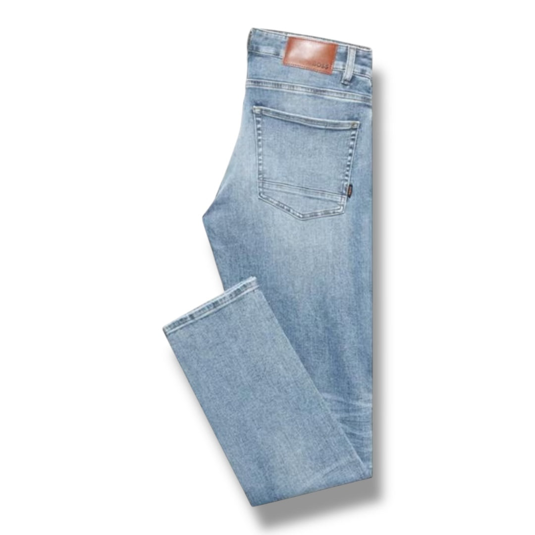 HUGO BOSS DEL SLIM JEANS LIGHT WASH BLUE