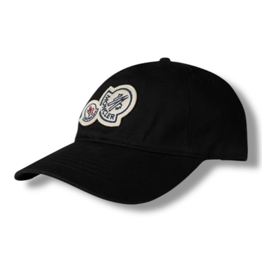 MONCLER MULTI BADGE BASEBALL CAP BLACK