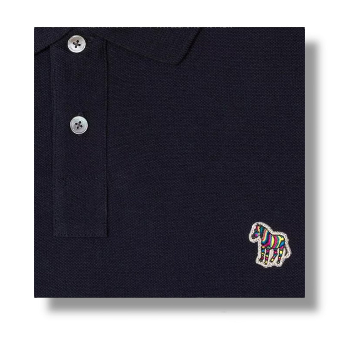 PAUL SMITH ZEBRA POLO SHIRT NAVY BLUE