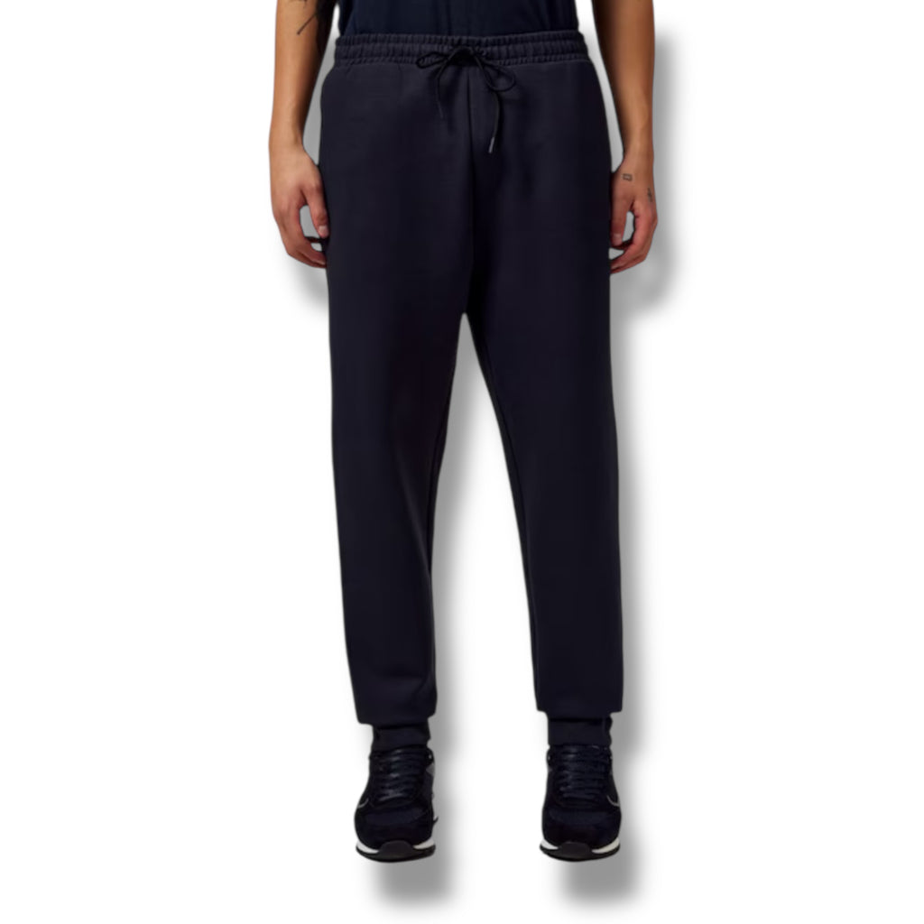 HUGO BOSS CURVED LOGO FULL ZIP HOODED TRACKSUIT NAVY BLUE