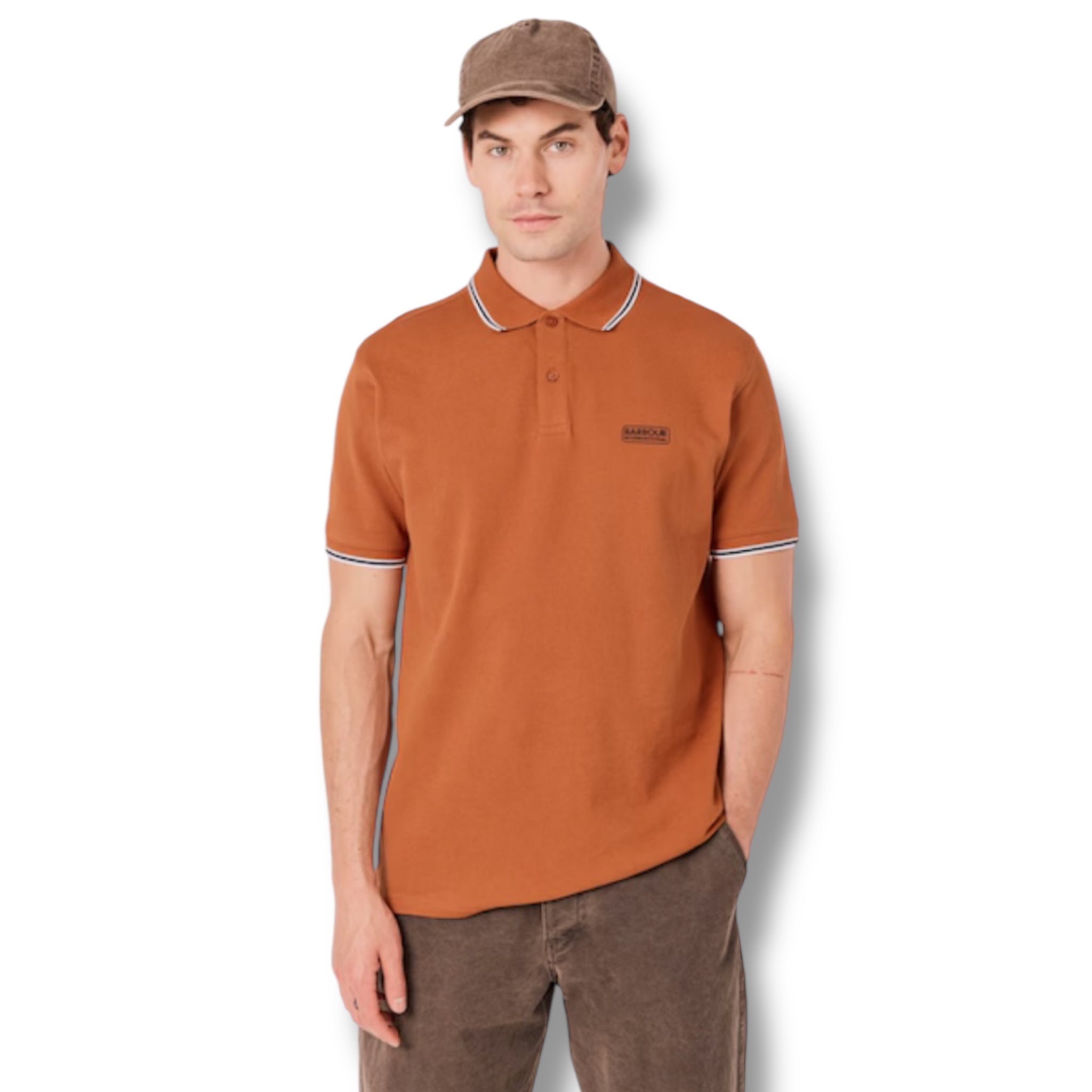 BARBOUR INTERNATIONAL POLO SHIRT ORANGE