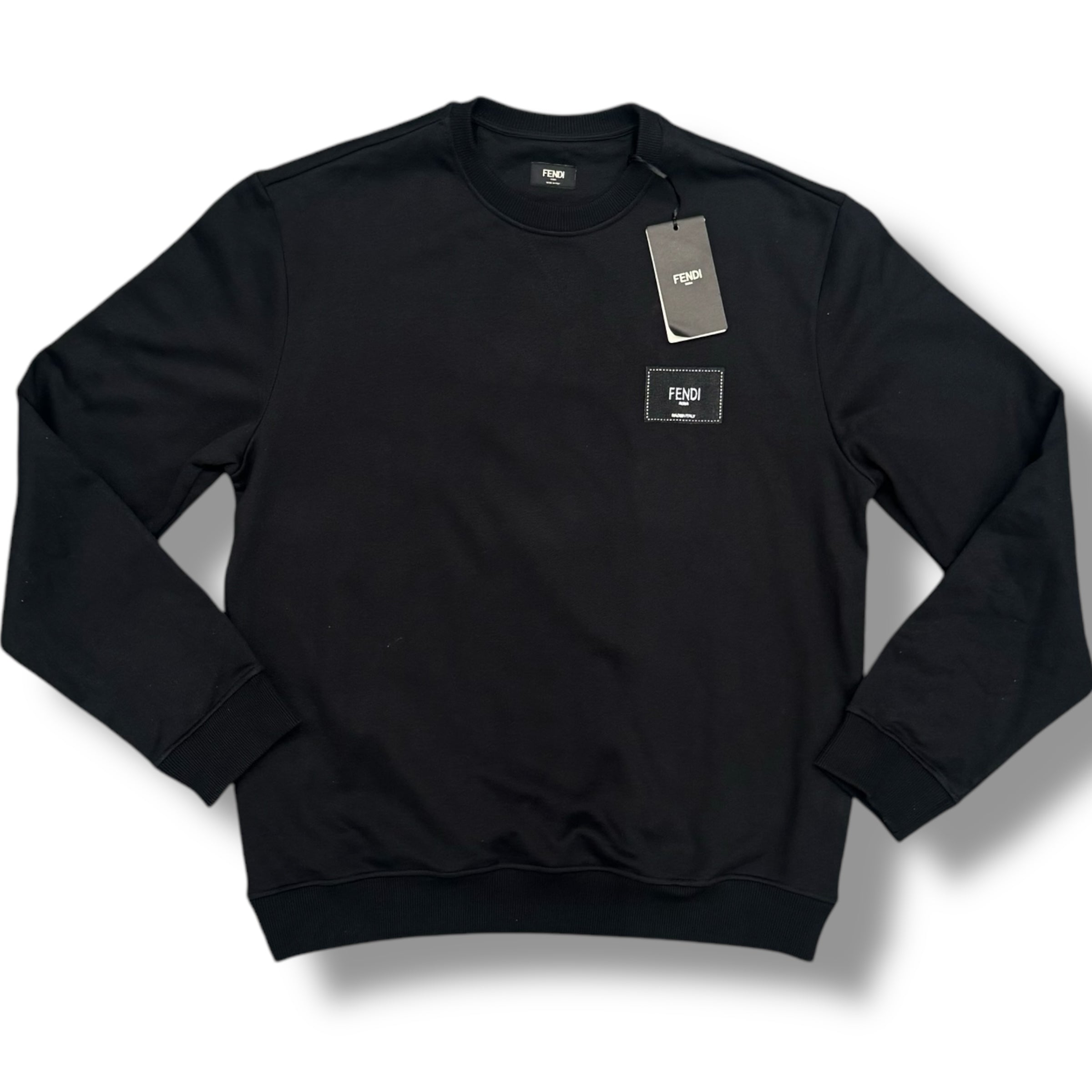 FENDI PATCH LOGO SWEATSHIRT BLACK