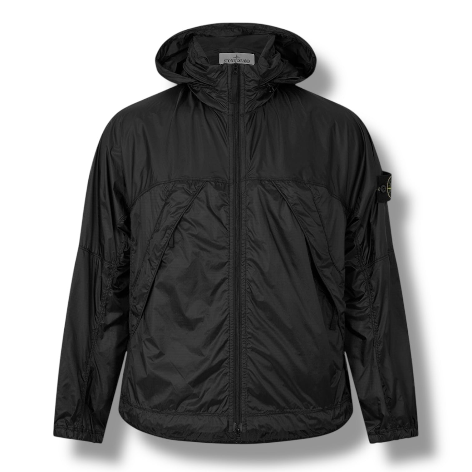 STONE ISLAND HOODED RAIN JACKET CHARCOAL GREY