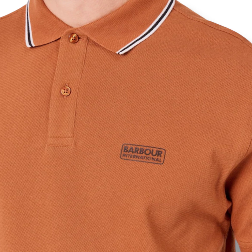 BARBOUR INTERNATIONAL POLO SHIRT ORANGE