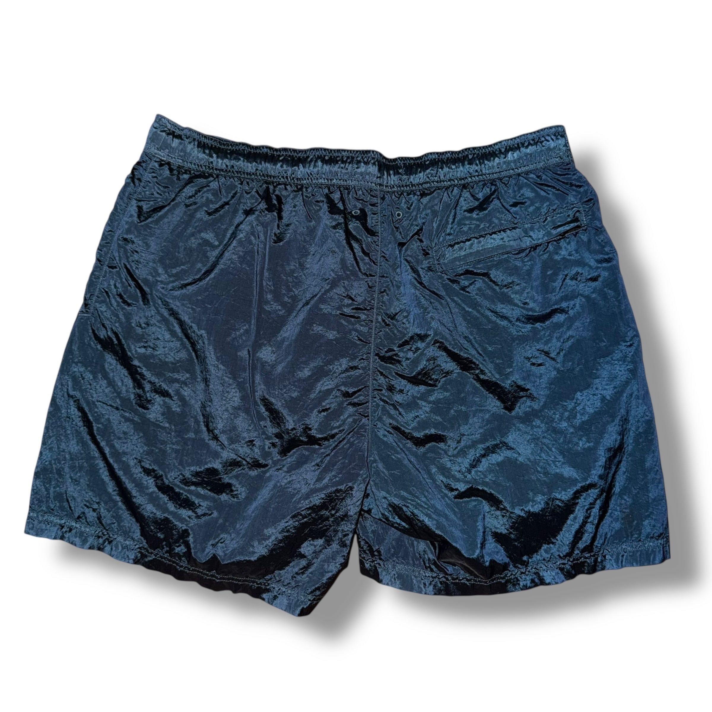 STONE ISLAND PATCH LOGO SWIM SHORTS NYLON METAL NAVY BLUE