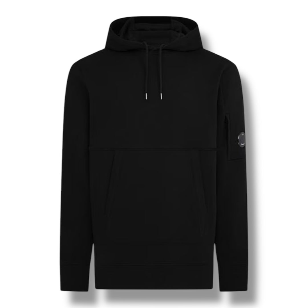 CP COMPANY LENS ARM OTTH HOODIE BLACK