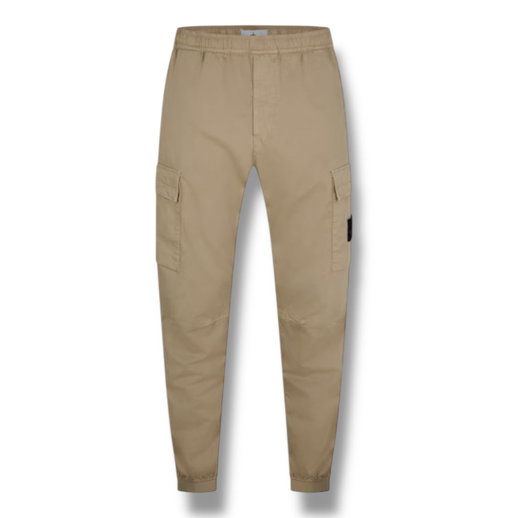 STONE ISLAND SATIN CARGO PANT BEIGE