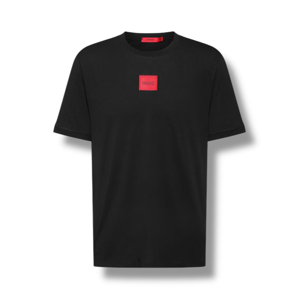 HUGO BOSS HUGO RED PATCH T-SHIRT & JERSEY SHORTS SET BLACK