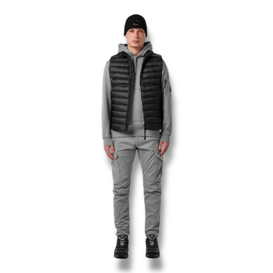 CP COMPANY DD SHELL LENS DOWN VEST BLACK