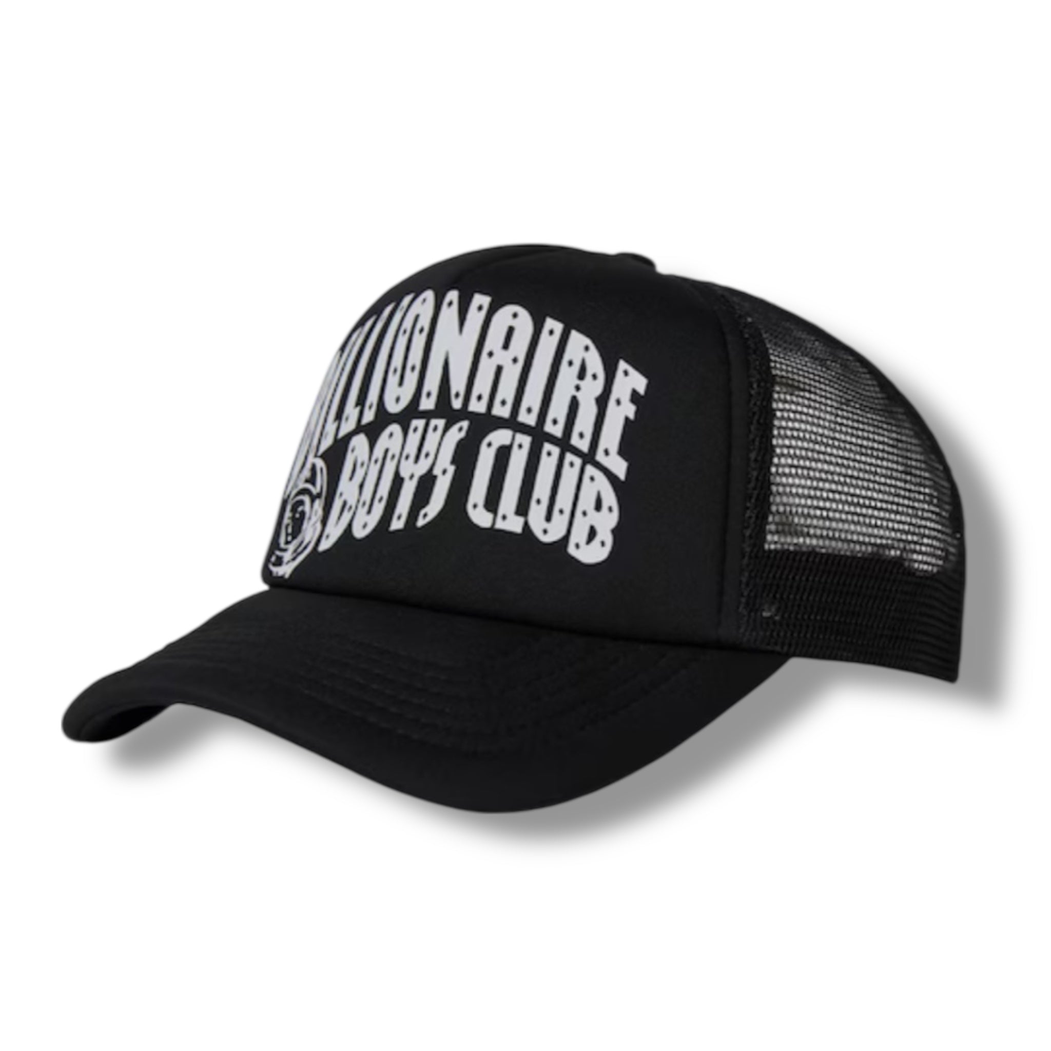 BILLIONAIRE BOYS CLUB TRUCKER BASEBALL CAP BLACK / WHITE