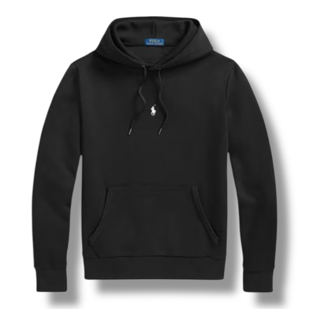 RALPH LAUREN OTTH CENTRE LOGO TECH HOODIE BLACK