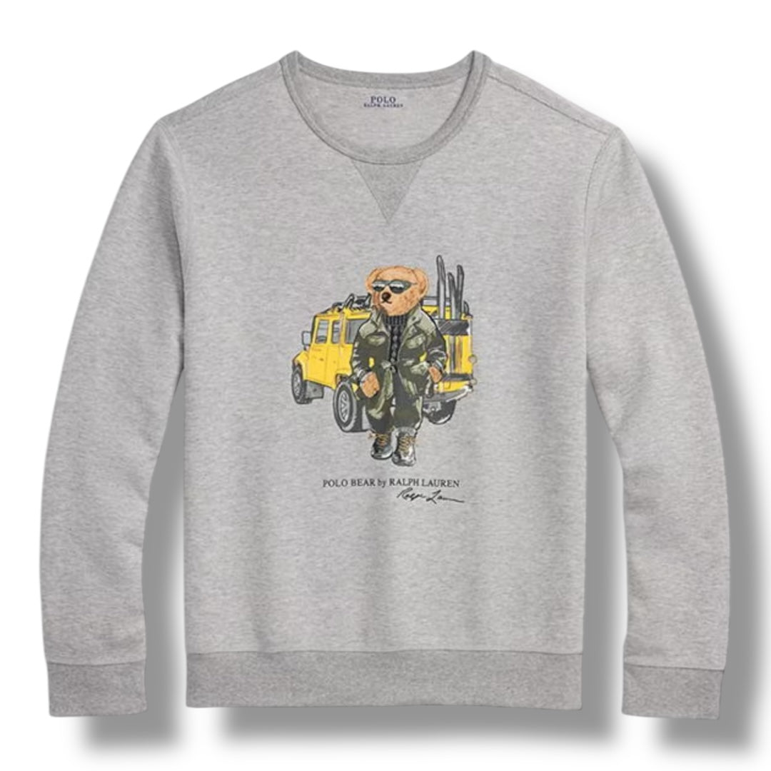 RALPH LAUREN DEFENDER BEAR SWEATSHIRT GREY