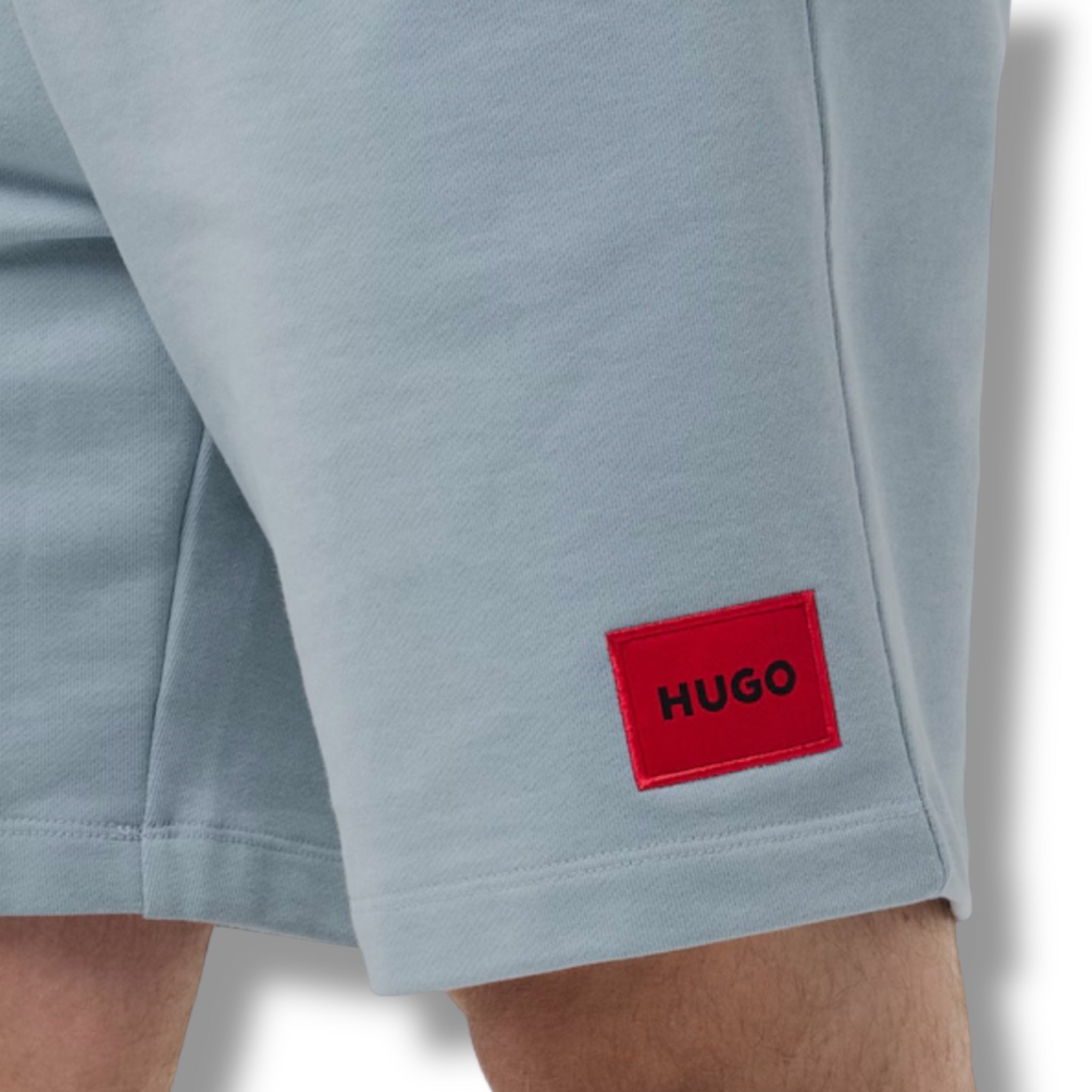 HUGO BOSS HUGO RED PATCH HOODIE - T-SHIRT & JERSEY SHORTS TRIPLE SET SKY BLUE