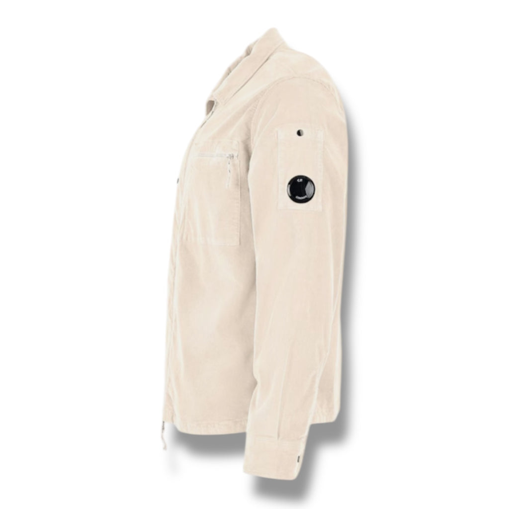 CP COMPANY LENS CORDUROY OVERSHIRT PISTACHIO BEIGE