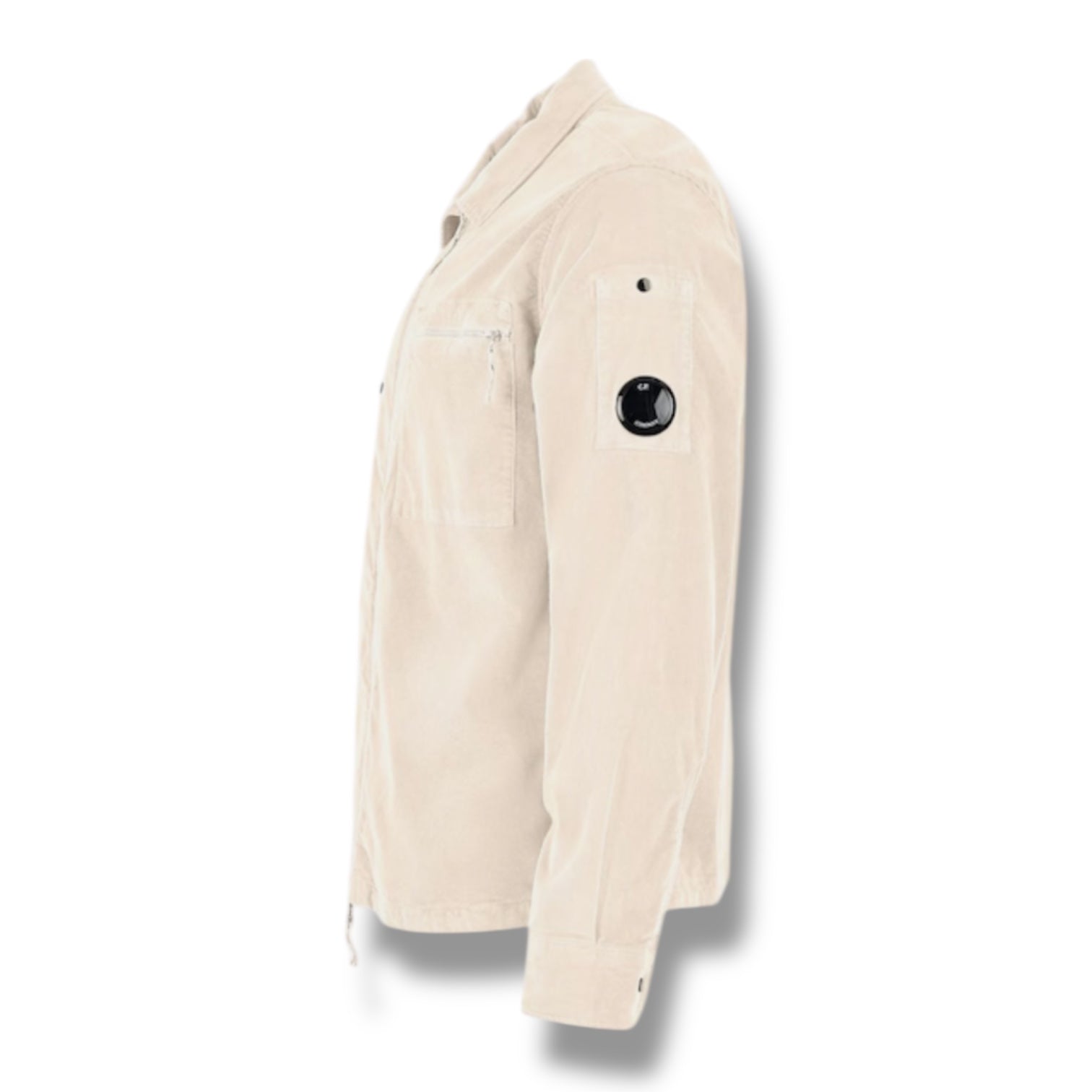 CP COMPANY LENS CORDUROY OVERSHIRT PISTACHIO BEIGE