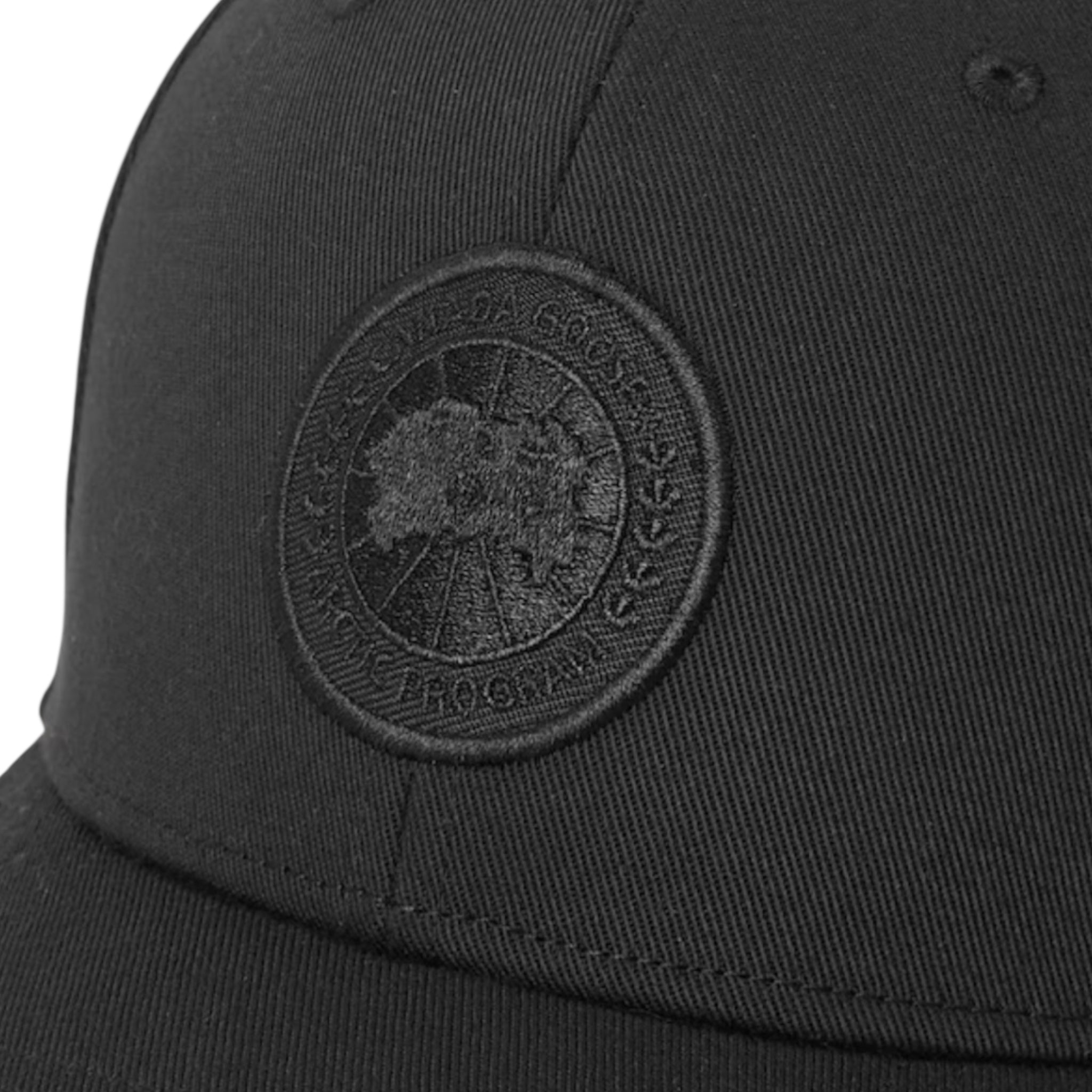 CANADA GOOSE BLACKOUT FITTED BASEBALL CAP BLACK