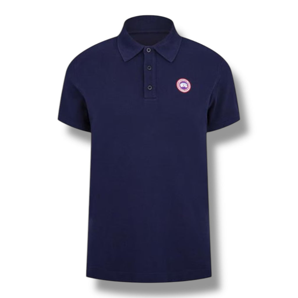 CANADA GOOSE PATCH POLO SHIRT NAVY BLUE