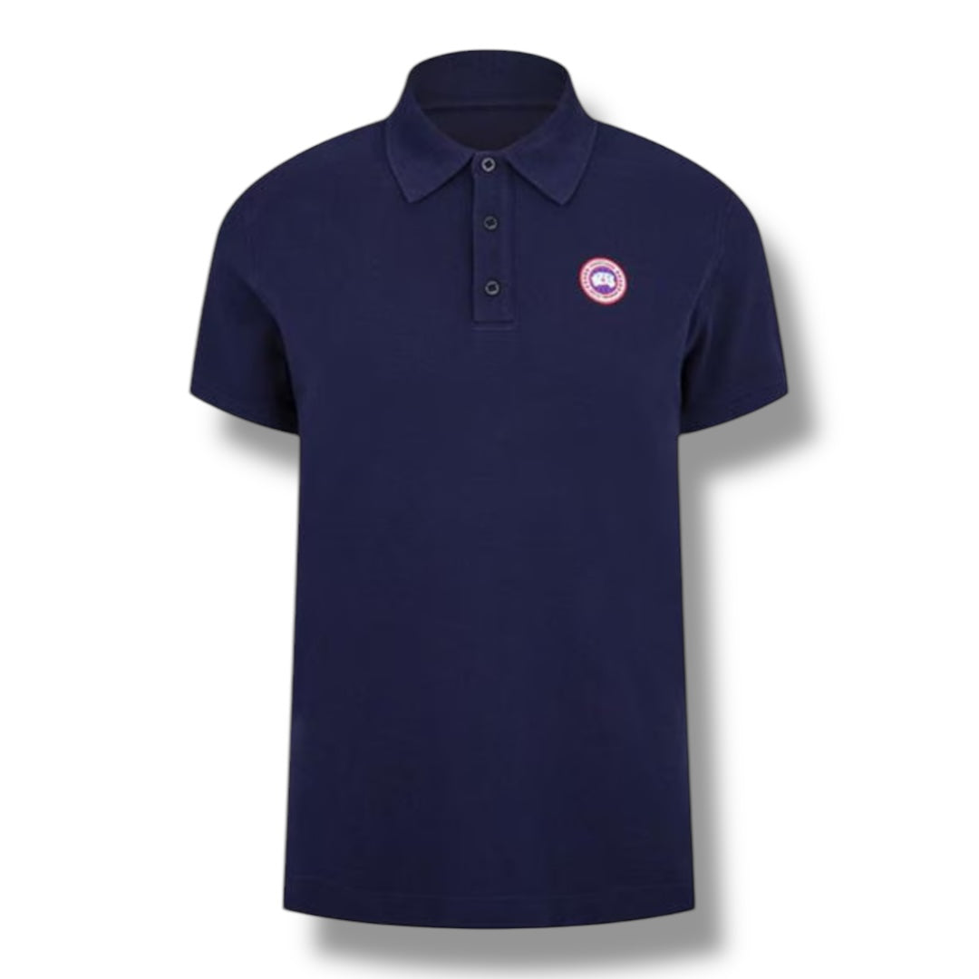 CANADA GOOSE PATCH POLO SHIRT NAVY BLUE