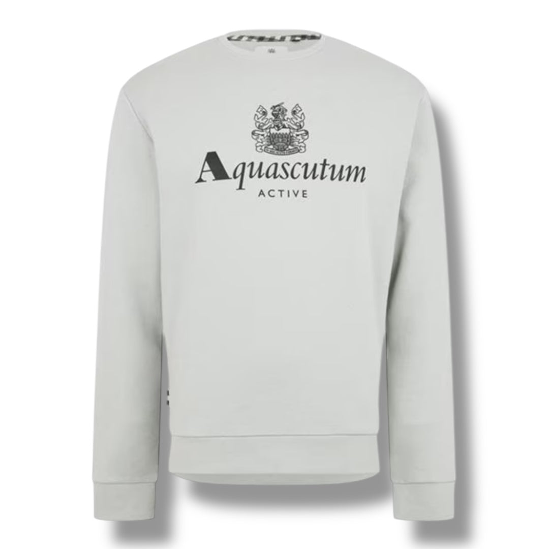 AQUASCUTUM SCRIPT LOGO SWEATSHIRT GREY