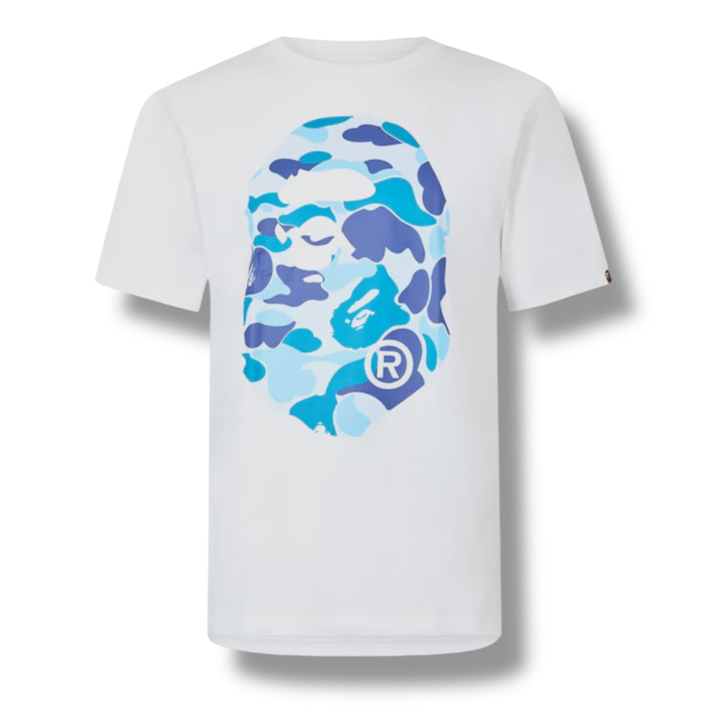 A BATHING BAPE HEAD CAMO T-SHIRT WHITE