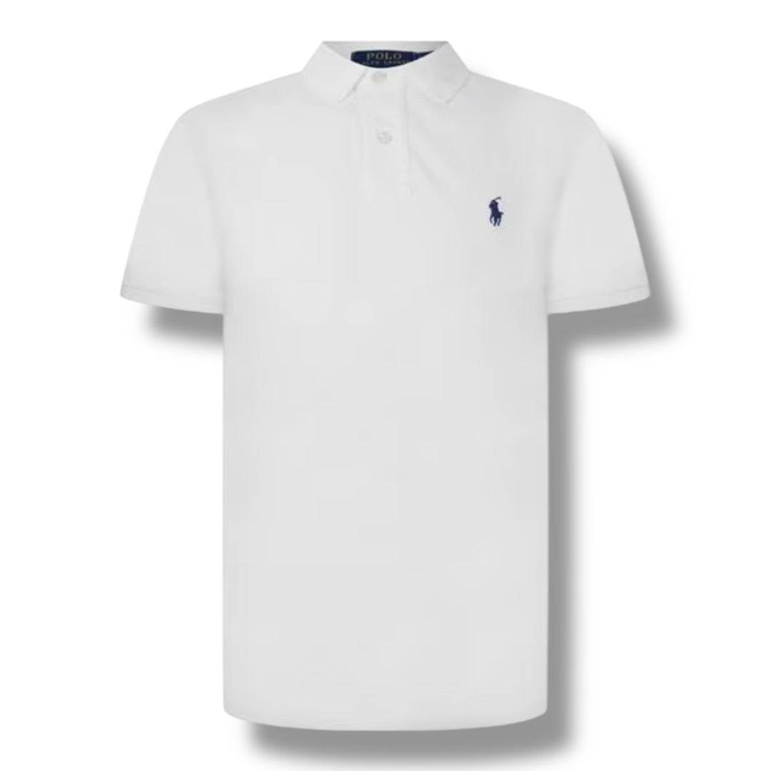 RALPH LAUREN CUSTOM FIT POLO SHIRT WHITE