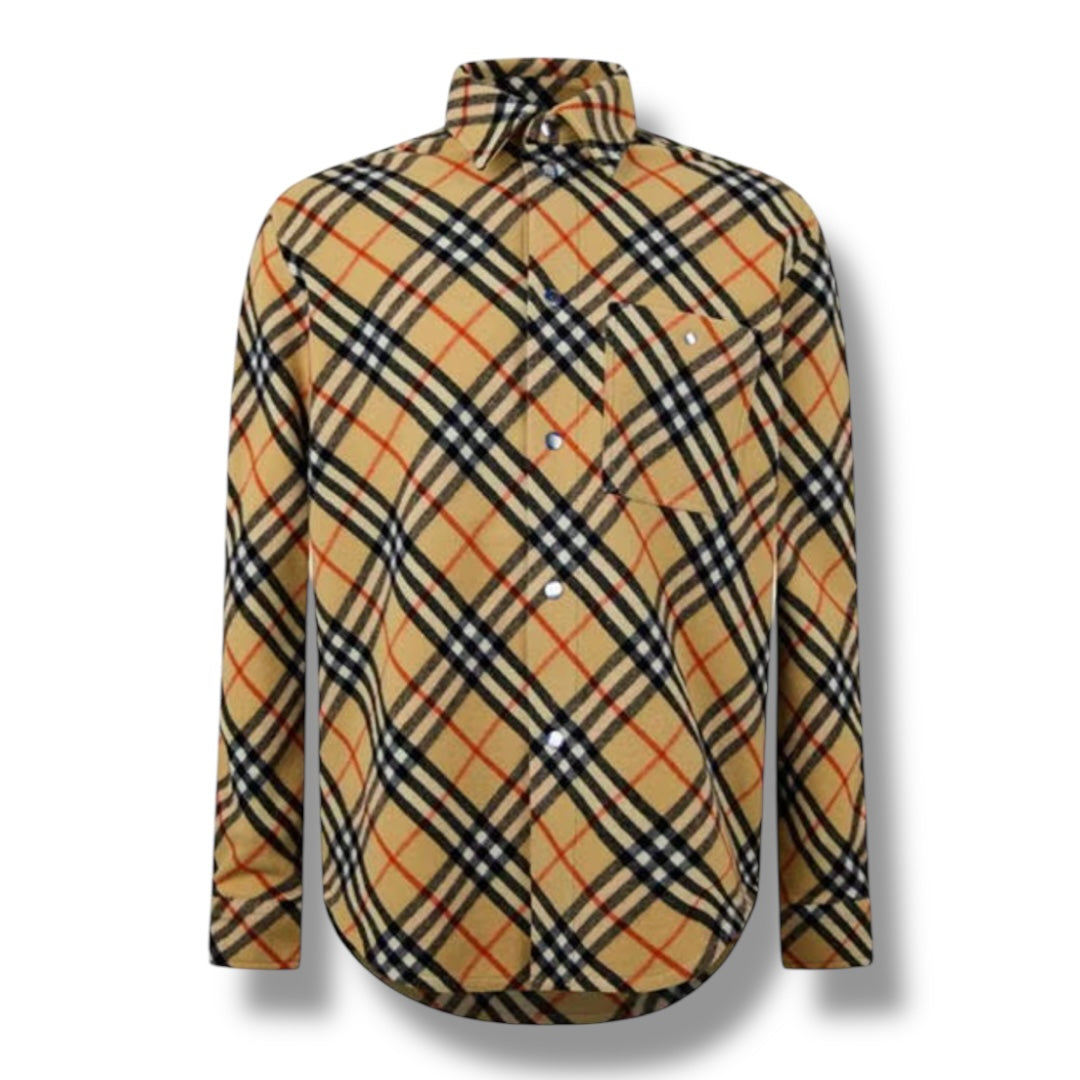 BURBERRY DUAG CHECK OVERSHIRT BEIGE